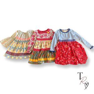 Matilda Jane Bundle of 3: Long Sleeve Dress Tunic Easter Spring  Size 4 or 4T
